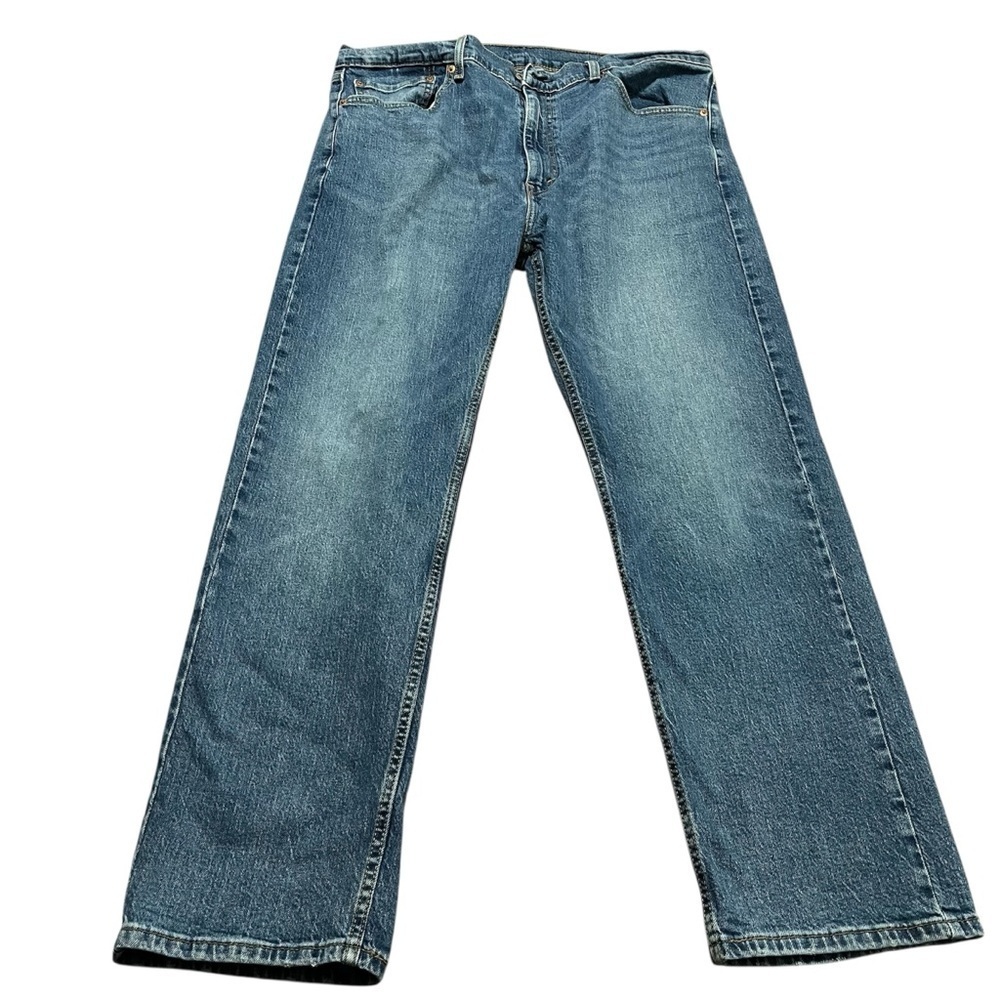 Levi's 505 Relaxed Fit Blue Jeans for Men Size 38x30 Classic Country Streetwear